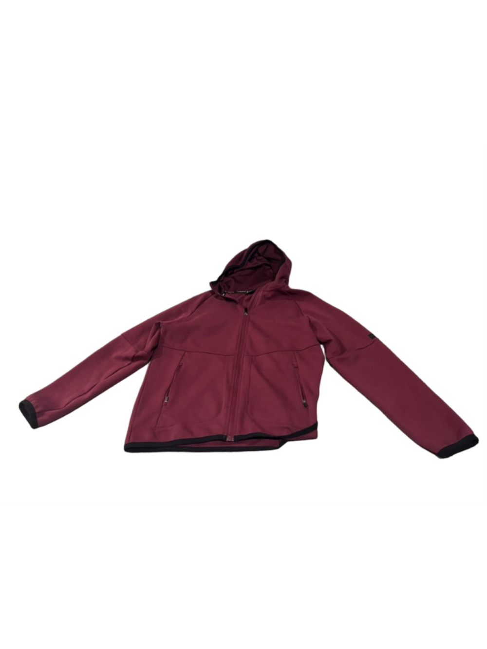 Boys Athletic Works Maroon & Black Full-Zip Hoodie XL